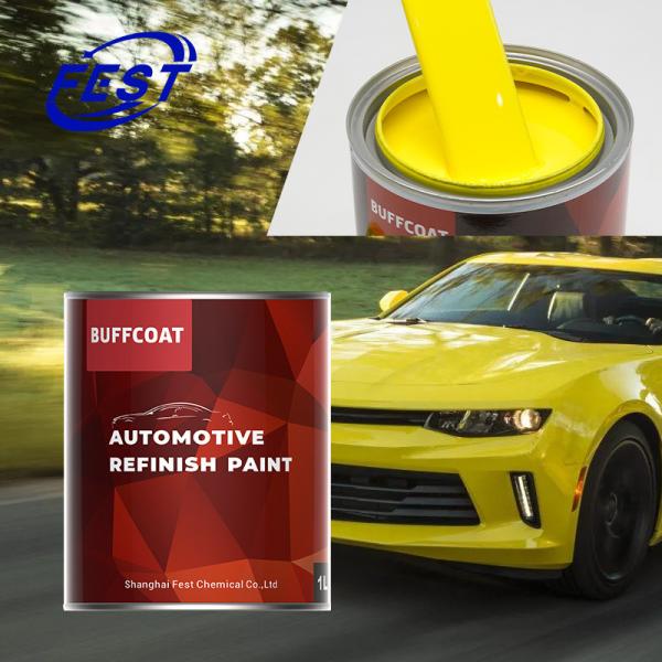 Quality Good Price Automotive Refinish Coating 1K Lemon Yellow Car Paint Premium Auto Paint for sale