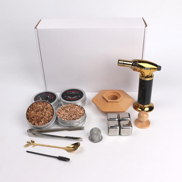 Quality Old Fashioned Wood Cocktail Smoker Kit with Torch  Wood Chips for Bourbon Whiskey Birthday Whiskey Gift for Men for sale