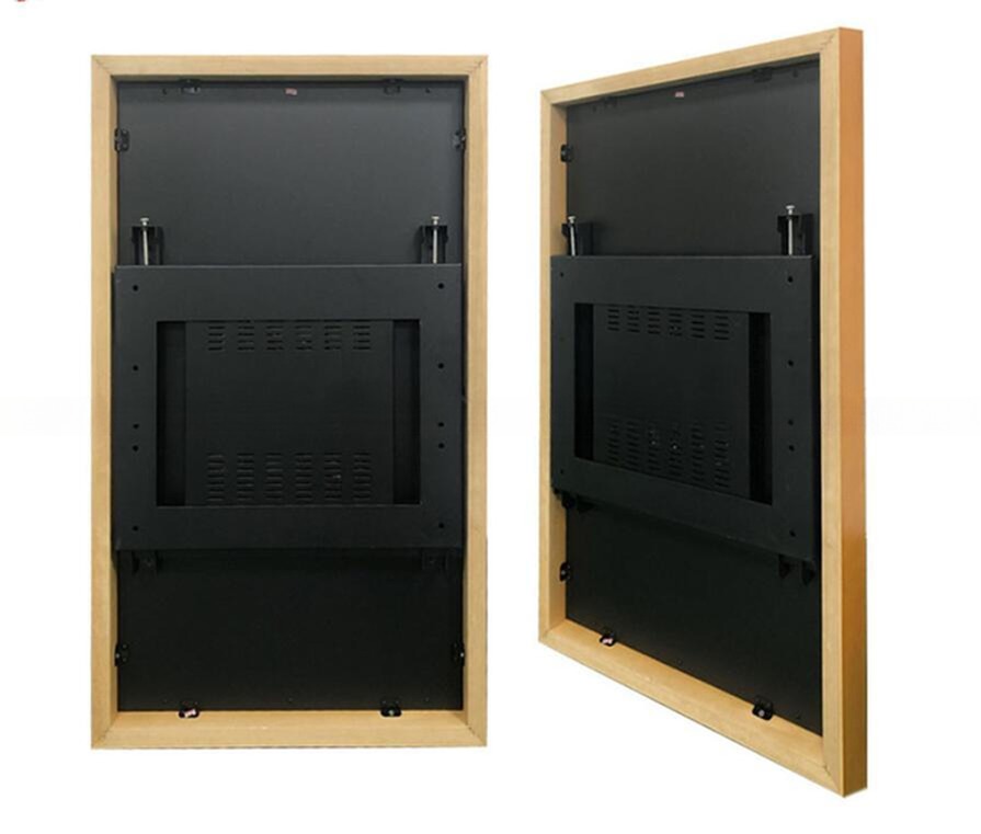 UHD 55" inch Wood digital photo frame LCD LED Advertising signage display WIFI Android monitor with wooden frame