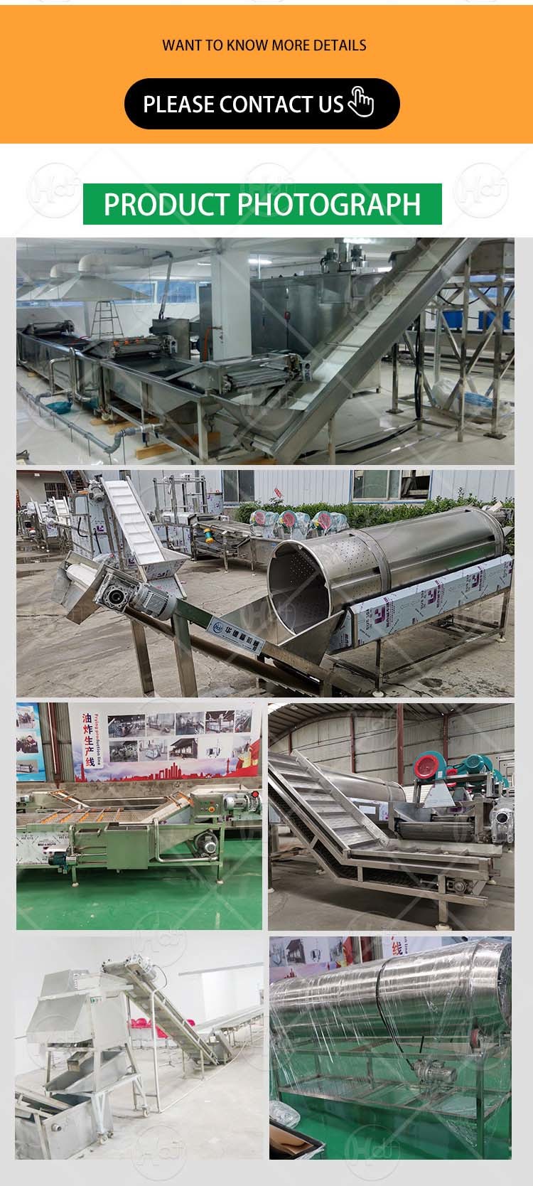 High Efficiency Curly Potato Chips Production Line SUS304 Material