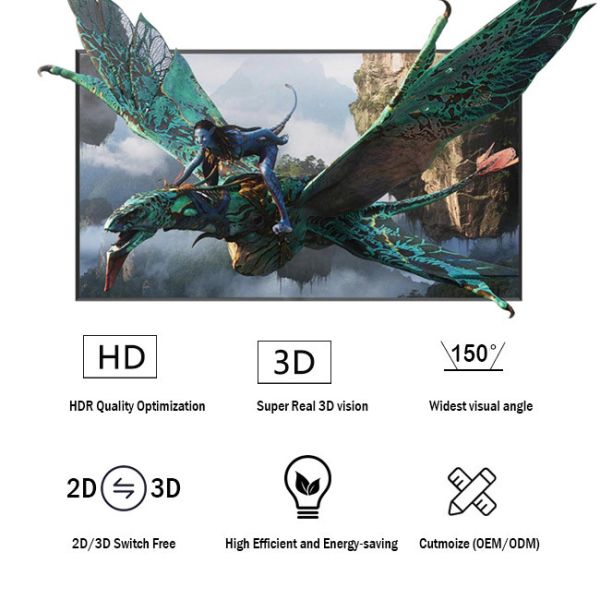 Indoor Naked Eye 4K 3D Monitor 10.1 To 86 Inch LCD Advertising Display Monitor Without Glasses