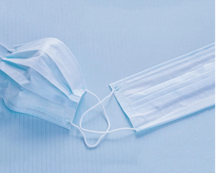 Light Blue Disposable Three Ply PPE Earloop Face Masks
