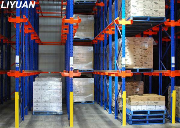 Quality Heavy Duty Pallet Racking System , Drive In Drive Through Racking Powder Coated for sale