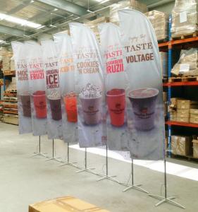 Roadside Swooper Feather Flags Banner For Advertising / Trade Show