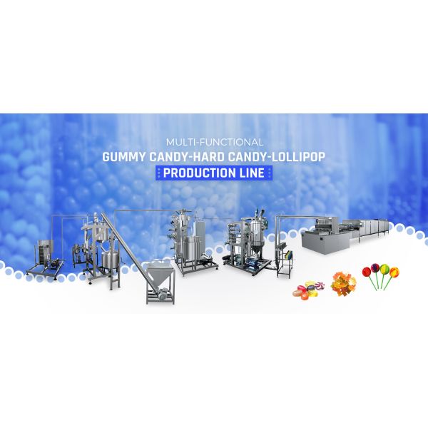 Peppermint leaf shaped Gummies production line CE Approval Candy Equipment Gummy manufacturing equipment 600kg/h