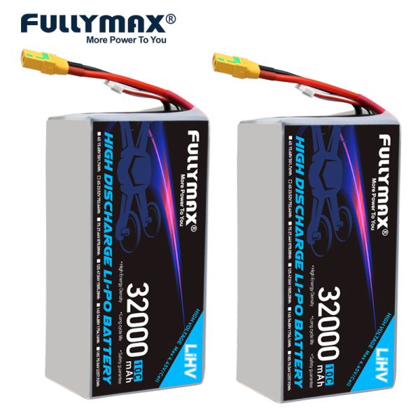 Fullymax 6s 32000mah Lipo Battery Airplane 4.45V 32000mAh 23.52V 10C XT90-s High Voltage