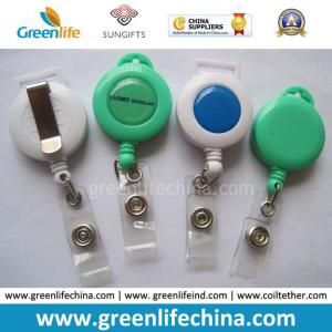 China Custom Colored Plastic Retractable Badge Reel W/Clear Strap on sale