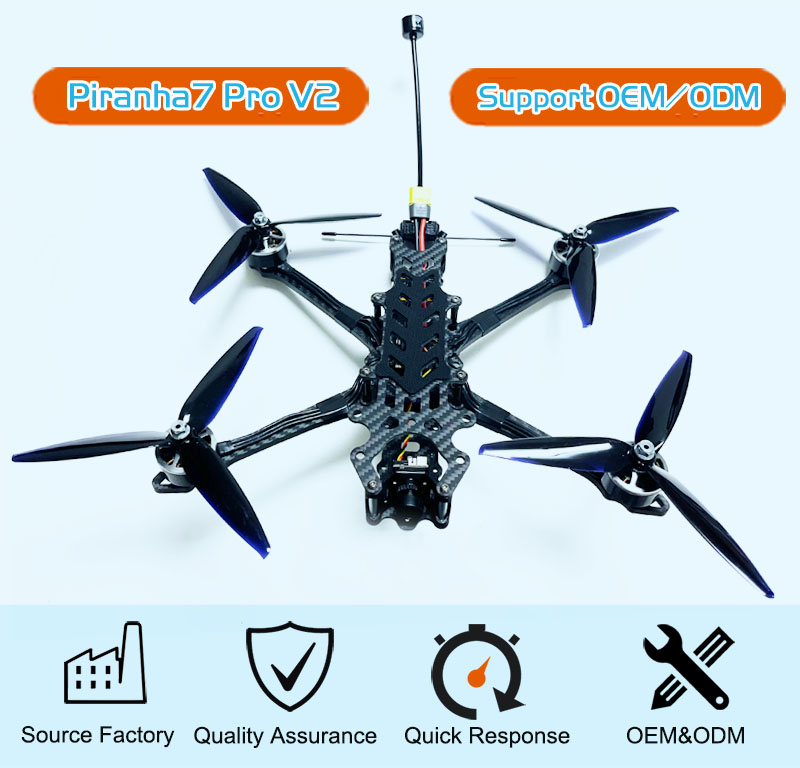 Mark4 V2 FPV Racing Drone Kit with Carbon Fiber Frame and 2.5W VTX 5 to 13 Inches Long Range Remote Control From RushFPV