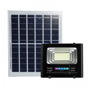 China Outdoor Led Solar Flood Lamp 25 40 60 100 Watts Sensor Remote For Corners Walls on sale