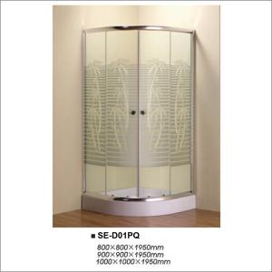 Quadrant Sliding Door Shower Enclosures Coconut Tree Cross Strip Design