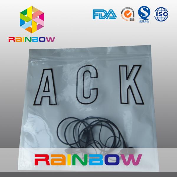 Quality Three Side Seal Transparent Front White Pearl Back Anti Static Bag With Zipper for sale