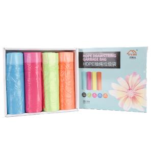 China Biodegradable Drawstring Garbage Bags for Environmentally Responsible Waste Management on sale