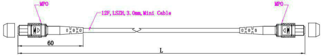 12F OM3 Data Center 12 Core MTP MPO Patch Cord
