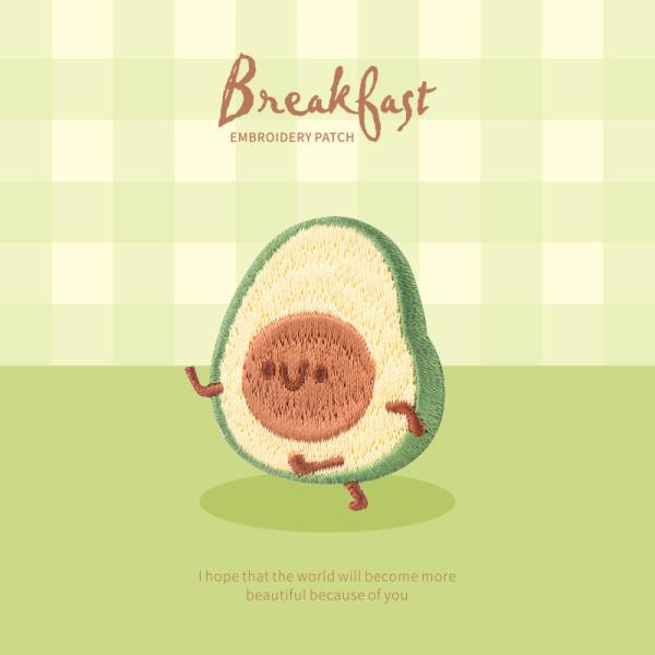 Quality Customizable Dancing Avocado Patch - Whimsical DIY Accent for Bags & Denim for sale