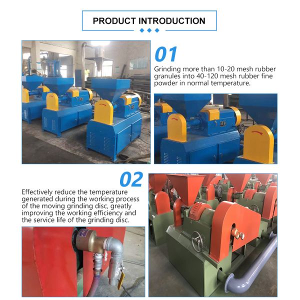 10 Mesh 60kg/H Tire Crusher 22KW Tyre Powder Making Machine