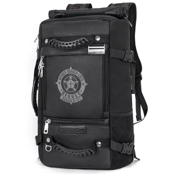 Quality Black PU Waterproof Climbing Backpack Water Resistant Hiking Backpack OEM/ODM for sale