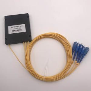 Buy cheap EPON GPON Fiber Optic PLC Splitter 1 * 4 Low insertion loss with connector product
