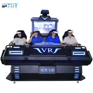 China Black And Blue 9D VR Cinema 4 Seats Virtual Reality Egg Chair on sale