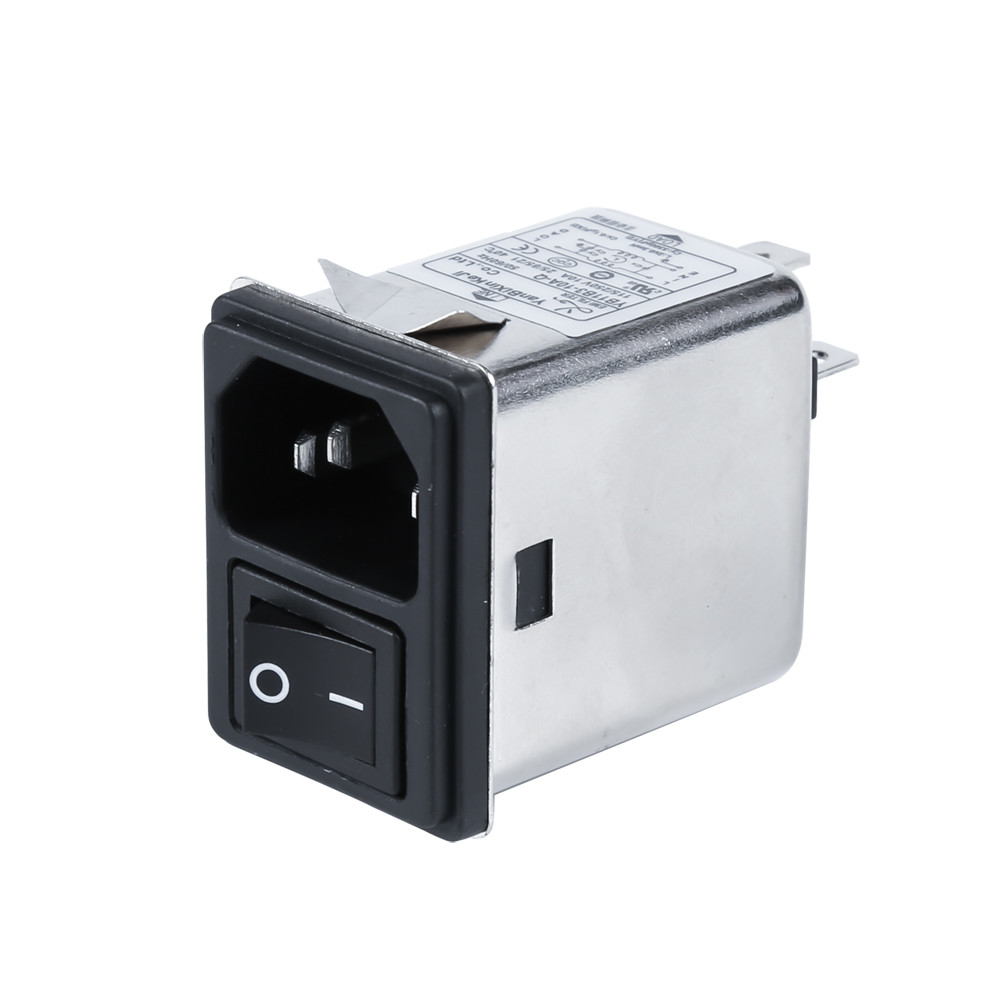 1A~10A IEC C14 Inlet Filter Plug In AC EMI Filter With Switch For Medical Equipment