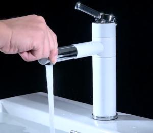 ABS Handle Chrome Pull Out Spray Tap Exposed Wall Mount
