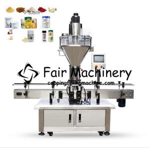 China 2.8KW Spice Bottle Filling Machine , 30BPM 500G Bottle Powder Filling Machine on sale
