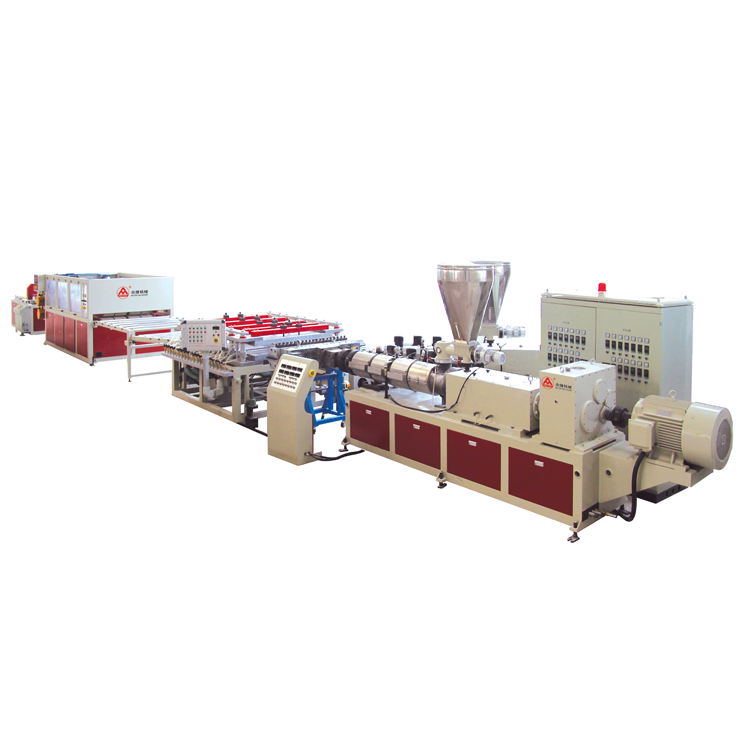 Co-Rotating Conical Twin-Screw PVC Foam Floor Extrusion Line with Double-Screw Design