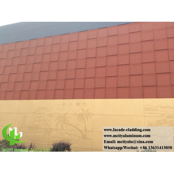 Powder Coated Laser Cut Aluminum Panel for Building Facade Cladding in Custom RAL Colors and 1000x2000mm Size