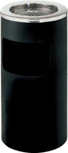 China Large Side Opening Rustproof Metal Waste Bin With Ashtray on sale