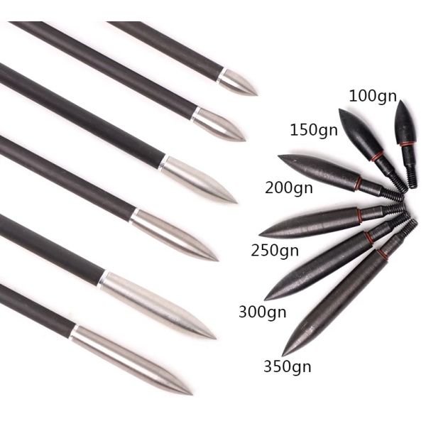 17/64",19/64",9/32",5/16",11/32",70/80/90/100/125/150/175/200 Grains Screw In Arrow Point With O-Rings Gasket