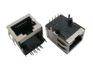 W / O LED Magnetic Rj45 Jack Single 1x1 Latch Down For Maximum EMI Suppression