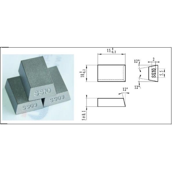 Professional Tungsten Carbide Cutting Tips For Limestone / Sandstone SS10 Type