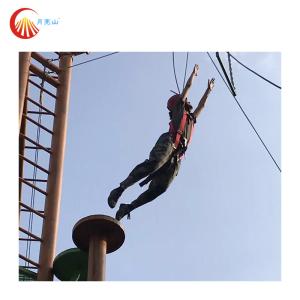 Adventure Ropes Climbing Course Outdoor For Trampoline Park