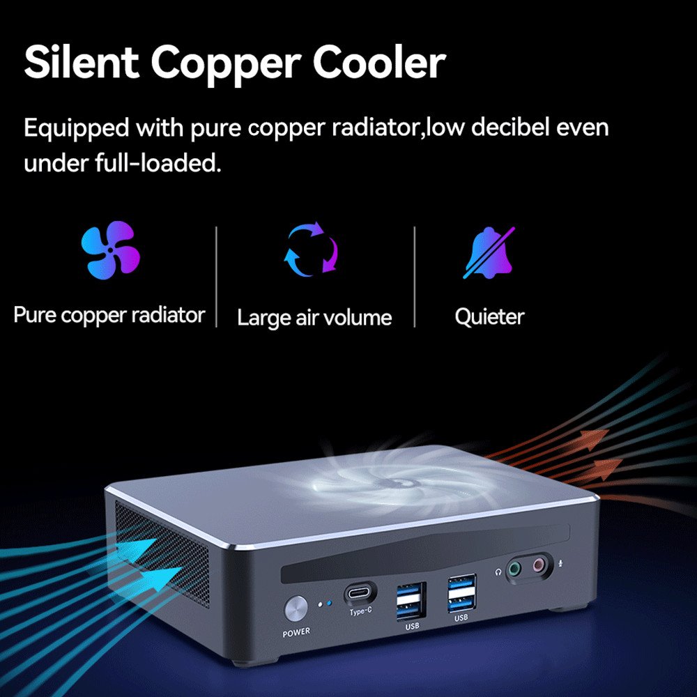 Core i5 1240P Intel Mini PC With DDR4 64G Dual Ethernet Dual HDMI For Home Office
