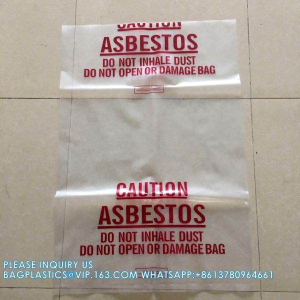 33 Gal. Asbestos 6 Mil Bag Disposable Burial Bags, Asbestos Disposal Bags Protection Bag, tuff storage bags