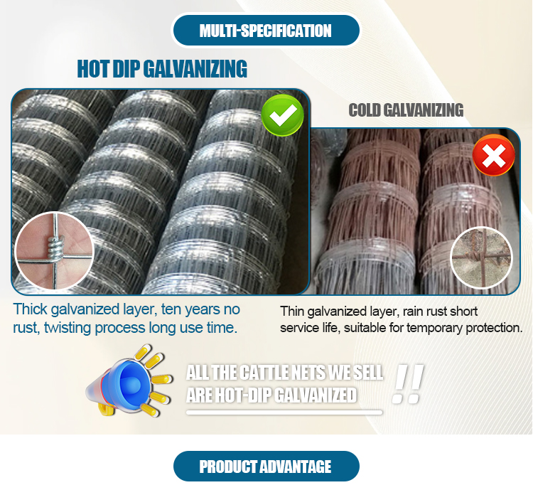 High Grade New Design 100M Long Gate Farm Field Fence Sheep Farm Cattle Panel Fencing Wire Cattle Fence