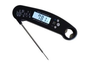 Watertight Folding Probe Digital Food Thermometer With Built - In Bottle Opener