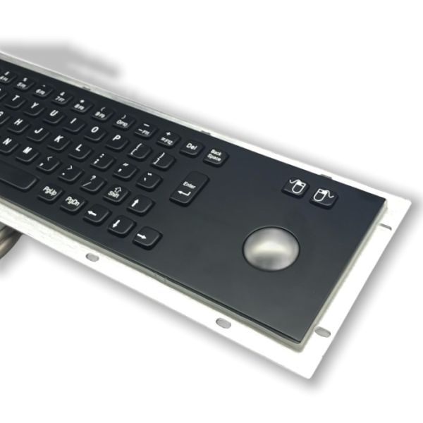 KIOSK IP65/IK07 Stainless Steel Industrial Keyboard With Trackball Waterproof Dustproof Explosionproof Rear Panel Mounted -40℃