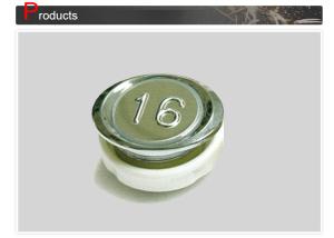 China Ellipse Shape Surface Mount Elevator Push Button Size 38 x 48 mm on sale