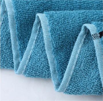 Quick Drying Shower Towel Gift Set with Striped Pattern and 100% Cotton Dark Towels