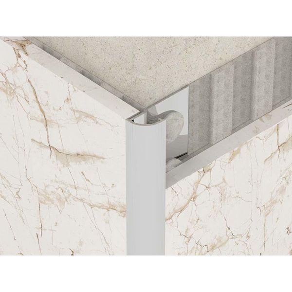 Brushed 2.0mm Stainless Steel Tile Trim Strip For Round Custom