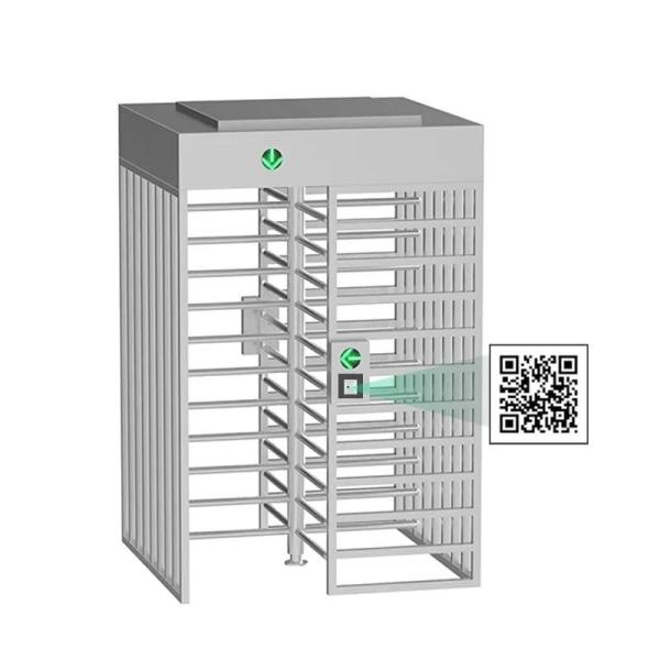 Quality RS485 Access Control Full Height Turnstile Gate With QR Code Reader for sale