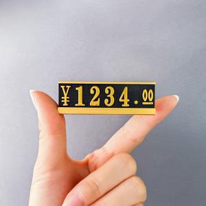 AaL-60-22 Metal Base Plastic Price Display Stand used for displaying product prices in retail stores
