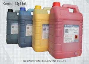 China Multi - Color Safe Solvent Printing Ink , Konica 14 PL High Compatibility Solvent Based Ink on sale