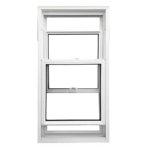 China American PVC Vertical Sliding UPVC Windows Vinyl Double Hung Low E Glass Windows on sale