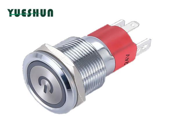 Quality 19mm Power Logo Illuminated IP67 10 Amp Push Button Switch for sale
