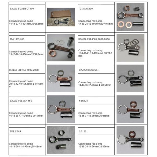 1045 Steel Motorcycle Connecting Rod Kit For Honda CBX250 XR 250 Twister Tornado 250