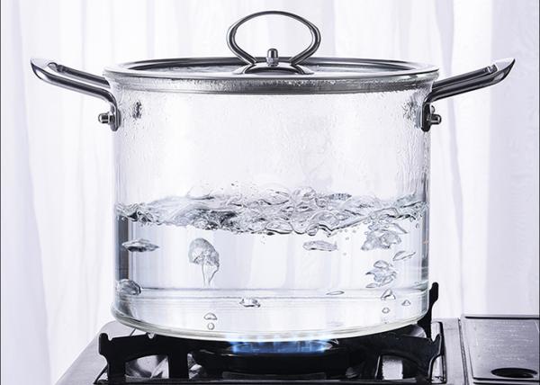 Quality Clear Double Ear Borosilicate Pyrex Glass Cooking Pots for sale