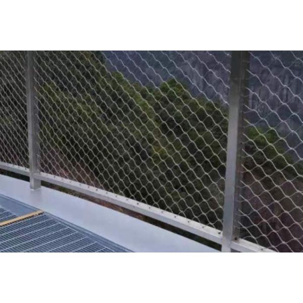 50cm*50cm Rope Net Fence 2.0mm Stainless Steel Wire Rope Mesh