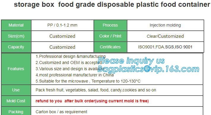 Blister large clear plastic fruit container with lid for fruit packaging,blister fruit box /container/ fruit Tray/ Clear