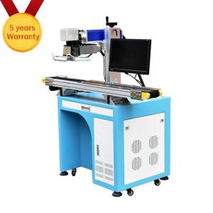 Buy cheap Automatic Batch Marking Fiber Laser Marker With Conveyor Belt For Irregular Metals product